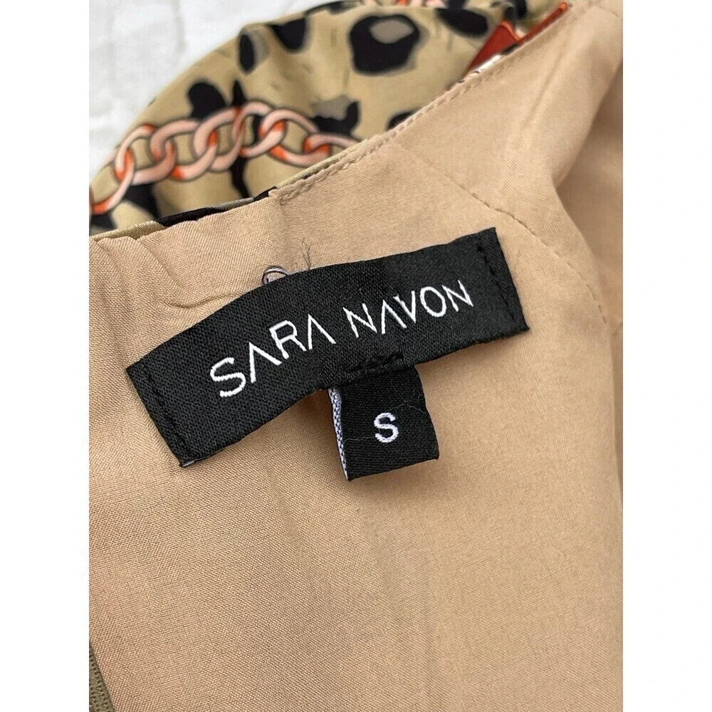 Sara Navon Scarf Print Chain Dress - Dark Academia Vibe size small